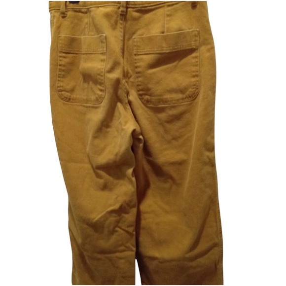 Universal Thread Mustard Yellow Wide Leg High Rise Cropped Pants Womens 12/31 - Picture 5 of 12